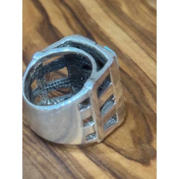 Sterling Silver 925 Southwest Multi Gemstone Cobblestone Ring 7 - Picture 5 of 8